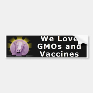 We houden van GGO's en Vaccins Bumpersticker
