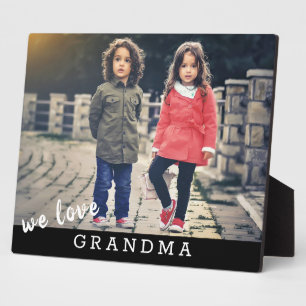 We houden van Grandma Custom Photo Fotoplaat