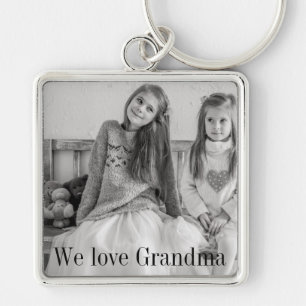 We houden van Grandma-fotosleutelketen Sleutelhanger