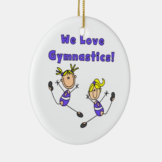 We houden van gymnastiek keramisch ornament (Rechts)