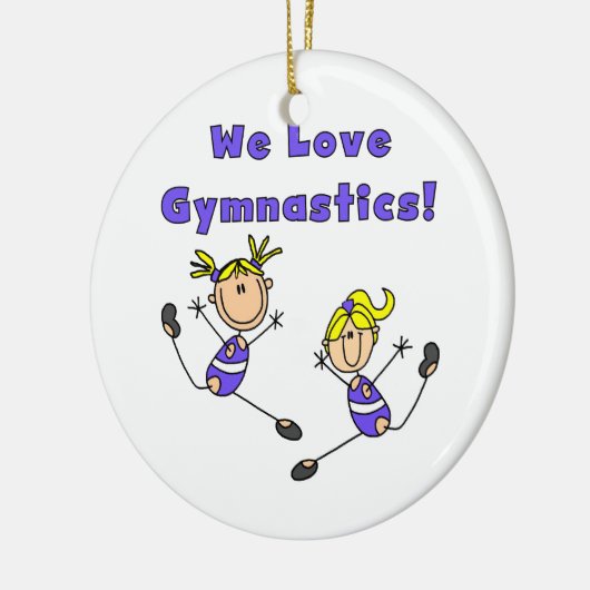 We houden van gymnastiek keramisch ornament (Links)