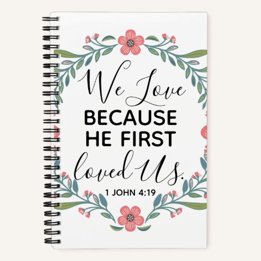 We houden van hem omdat hij ons het eerst liefhad notitieboek (Voorkant)