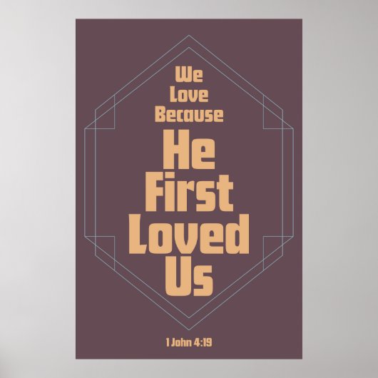 We houden van hem omdat hij ons het eerst liefhad poster (Voorkant)