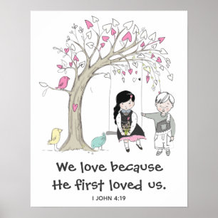 We houden van hem omdat hij ons Kinder Poster het