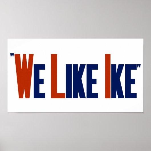 We houden van Ike - Eisenhower-Poster Poster (Voorkant)