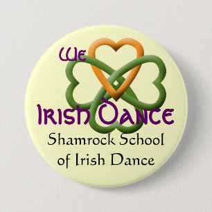 We houden van Irish Dance Ronde Button 7,6 Cm