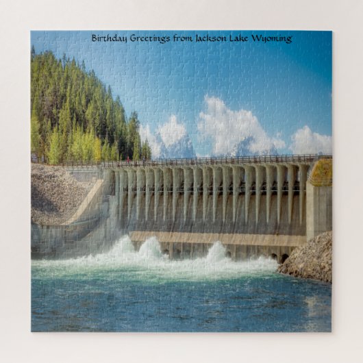 We houden van Jackson Lake Wyoming. Jigzaag Puzzle Legpuzzel (Verticaal)