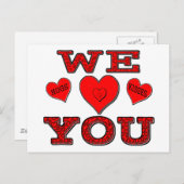 We houden van je briefkaart (Voorkant / Achterkant)