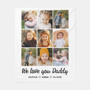 We houden van je Daddy Photo Instagram Collage Fleece Deken