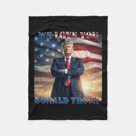 We houden van je Donald Trump Fleece Deken (Voorkant)