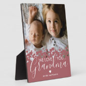 We houden van je Grandma Photo Plaque Fotoplaat (Zijkant)
