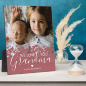 We houden van je Grandma Photo Plaque Fotoplaat (Zijkant)