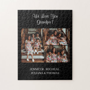 We houden van je Grandpa Custom Photo Collage Scri Legpuzzel
