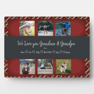 We houden van je, grootouders Custom 6 Foto Grid Fotoplaat