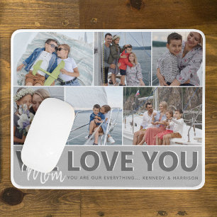 'We houden van je' Mam Foto Collage Gepersonalis Muismat