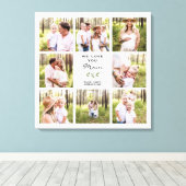We houden van je mam fotocollage canvas afdruk (Insitu (Houten vloer))