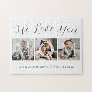 We houden van je mam fotocollage legpuzzel