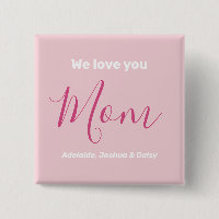 We houden van je mam roze minimalist
