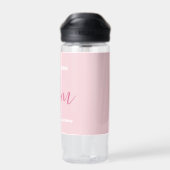 We houden van je mam roze minimalist waterfles (Achterkant)