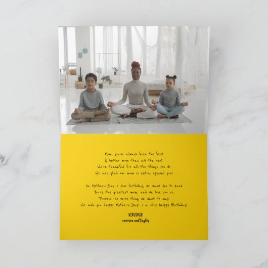 We houden van je mama Cartoon Family Happy Moederd Kaart (Binnen)