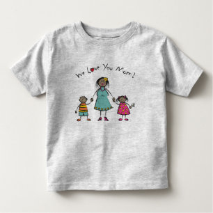 We houden van je mama Cartoon Family Happy Moederd Kinder Shirts
