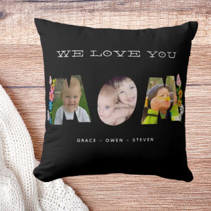 We houden van je mama! Daisy Butterfly Foto & Name Kussen