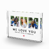 We houden van je mama gepersonaliseerde collage fotoblokken (Rechts)