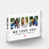 We houden van je mama gepersonaliseerde collage fotoblokken (Links)