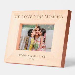 We houden van je mama gepersonaliseerde foto Lijst Gegraveerde Lijstjes