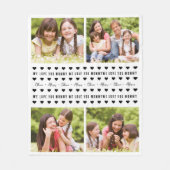 We houden van je Mama Kind Namen Foto Keepsake Fleece Deken (Voorkant)