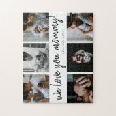 We houden van je mama Modern 6 Foto Collage Moeder Legpuzzel (Verticaal)
