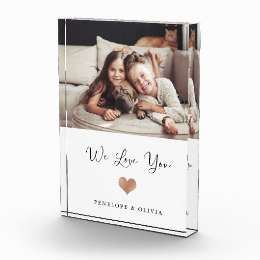 We houden van je | Manuscript en hart Fotoblokken (Rechts)