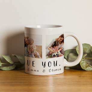 We houden van je moeder 4 Vierkante foto's + Nam Koffiemok