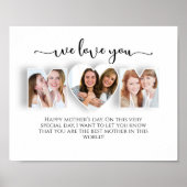 We houden van je moeder foto collage Poster (Voorkant)