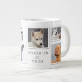 We houden van je moeder Moederdag 6 fotocollage Extra Grote Beker (Voorkant rechts)