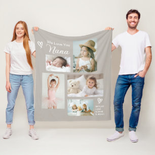 We houden van je Nana kleinkinderen foto collage K Fleece Deken