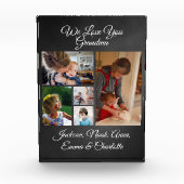 We houden van je, oma | Elegant zwart 5 fotoblok (Voorkant)