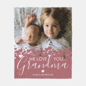 We houden van je oma foto fleece deken (Voorkant)