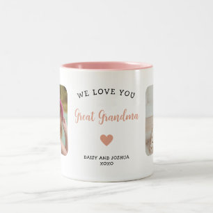 We houden van je, oma, foto Modern Keepsake Tweekleurige Koffiemok