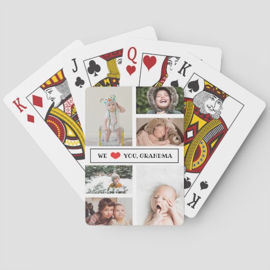 We houden van je oma fotocollage pokerkaarten (Achterkant)