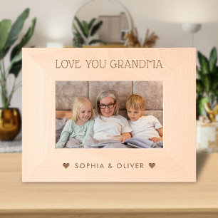 We houden van je Oma, kleinkinderen Naam Foto Gegraveerde Lijstjes