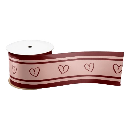 We houden van je oma roze en rode harttekst lint (Spoel)