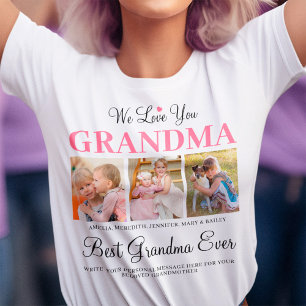 We houden van je OMA van kleinkinderen Fotocollage T-shirt