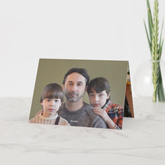 We houden van je | Opa Day Custom Photo Bedankkaart (Achterkant)