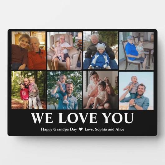 We houden van je | Opa Day Custom Photo Fotoplaat (voorkant)