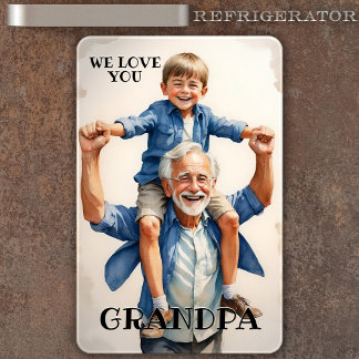We houden van je opa foto flexi magneet