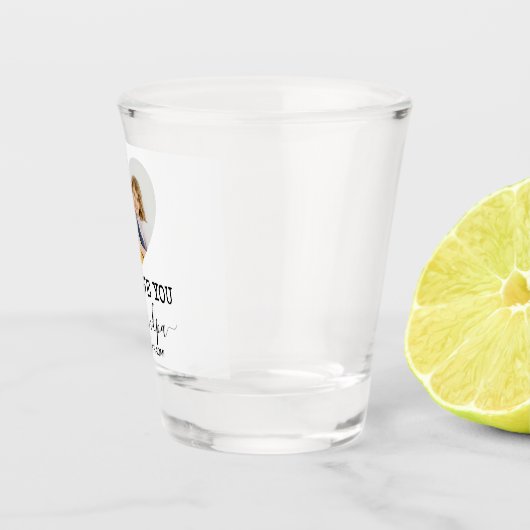 We houden van je, opa | gepersonaliseerd borrelgla shot glas (Rechts)