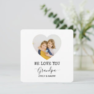 We houden van je, opa Gepersonaliseerde fotokaar