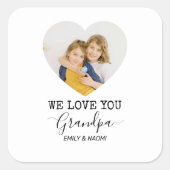 We houden van je, opa | Gepersonaliseerde Sticker (Voorkant)