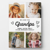 We houden van je Opa Moderne Fotocollage Fotoplaat (voorkant)